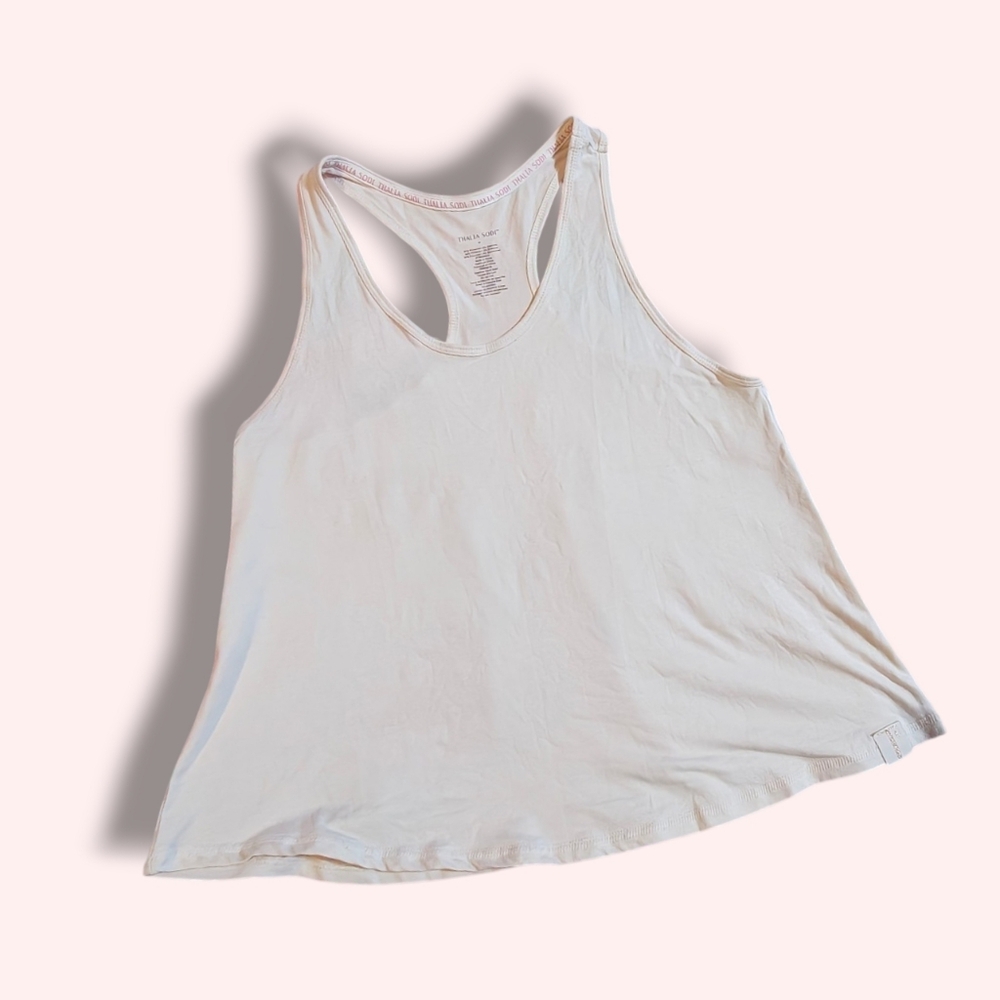 Thalia Sodi Cream Muscle Tee